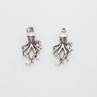 Charm Charms Octopus Charm Antique Silver Zinc Alloy Charm For Bracelet Making DIY Jewelry Making 32x18mm