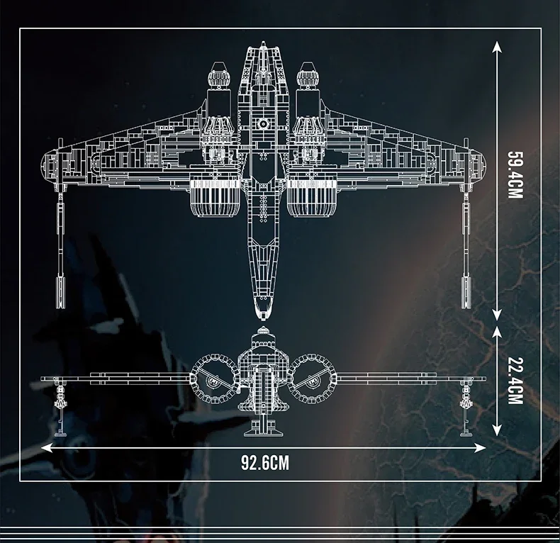 Mould King 21044 Star Destroyer Plan Moc Arc-170 Starfighter Wars Model ...