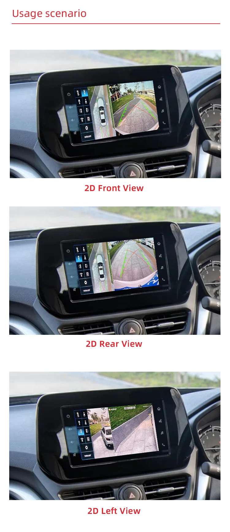 Wemaer Car 360 Degree Camera Bird Eye 3D Panoramic View AVM Surround Reverse System for Suzuki Toyota Urban Cruiser Hyryder supplier