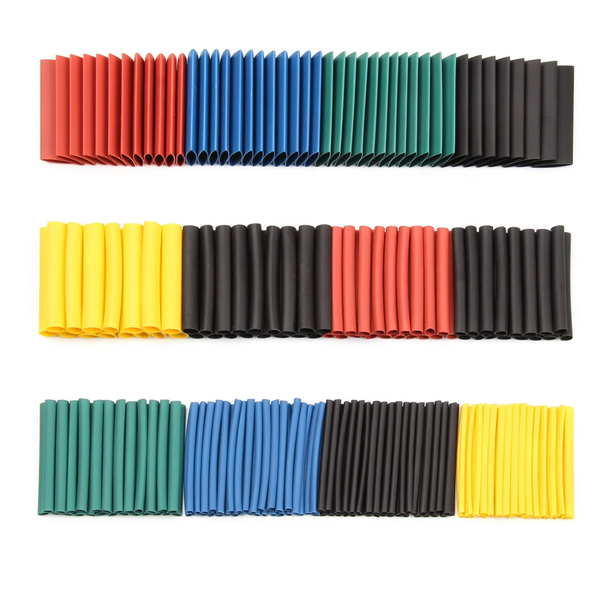 DEDC 530Pcs 2:1 Heat Shrink Tubing 5 Color 8 Size Tube Sleeving Wrap Cable Wire for Electrical Wire Cable Wrap Assortment Electric 