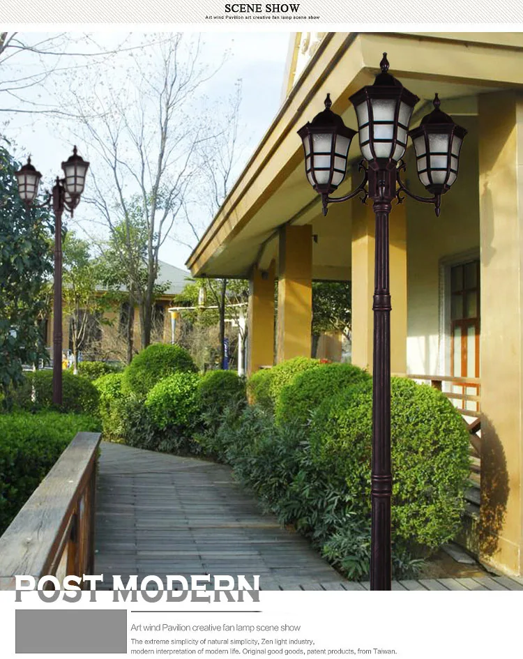 European Small Lantern Post Lights Outdoors Led Street Light for homes 120 volt Villa Garden Landscape Garden