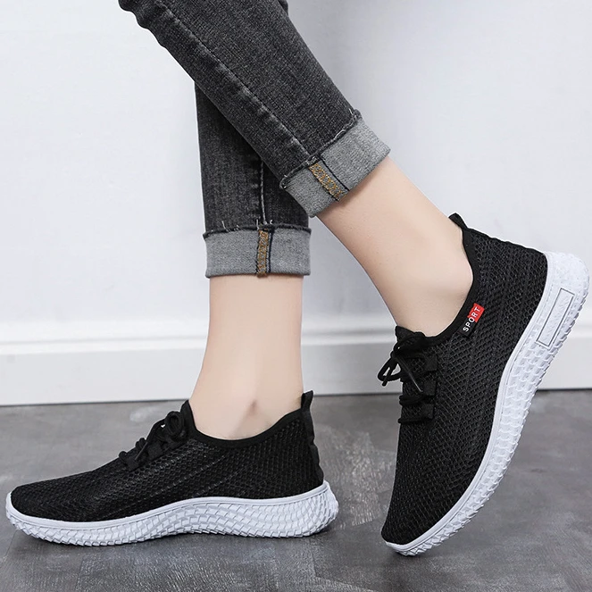 Thick-Soled Platform Vulcanized Shoes Womens Sports Shoes and Breathable Casual Running Shoes