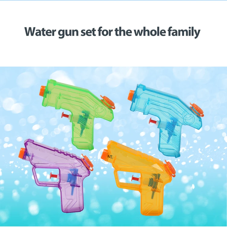 product 4pcs transparent mini water guns outdoor summer battle set for pool parties fights small hands design for kids water game-3