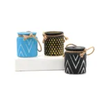 For Gift Unique Frosted Candle Holder Set For Promotional Gift