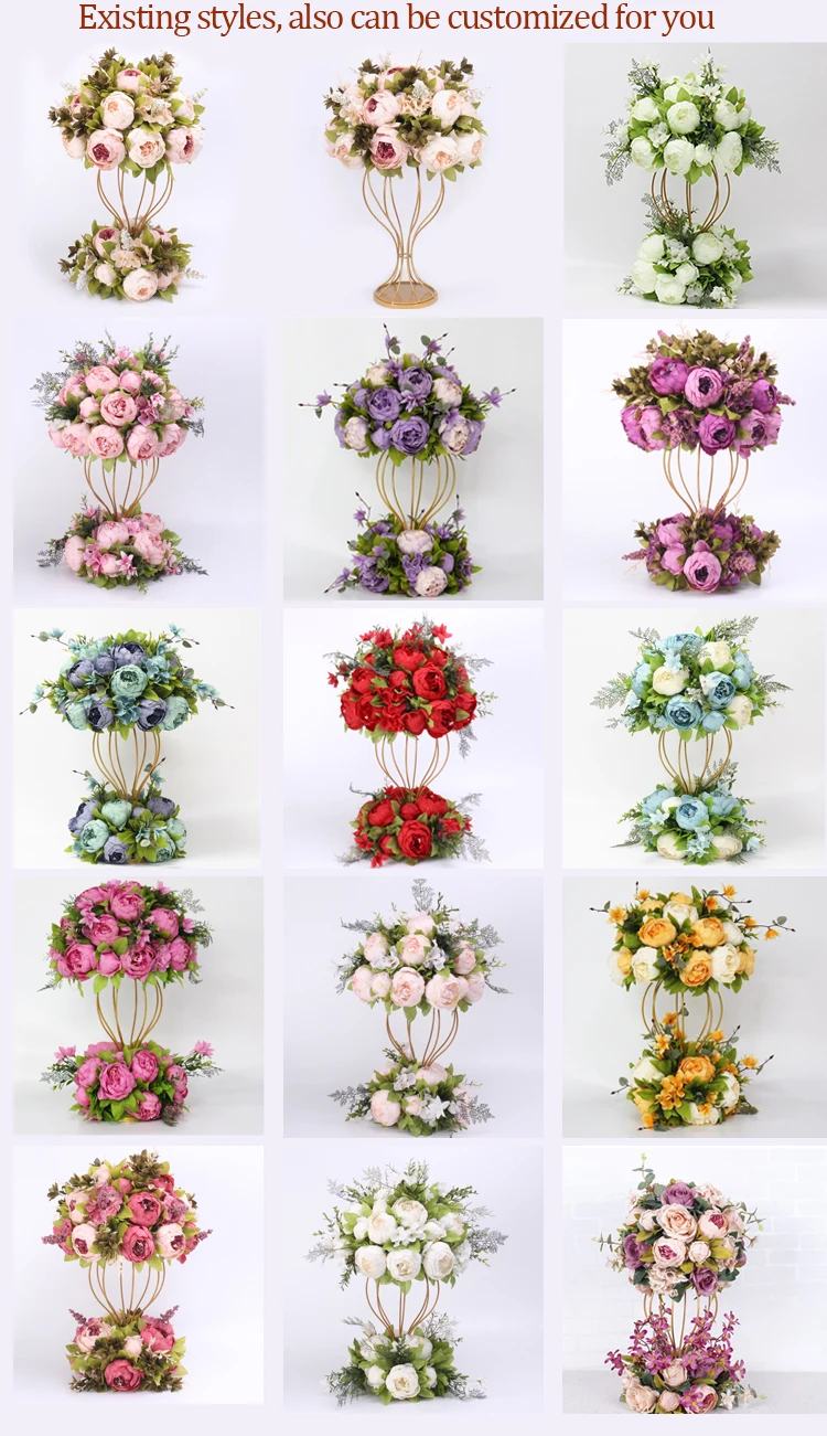 High Quality Centerpiece Flower Table Centerpiece Silk Artificial Flower For Wedding Table