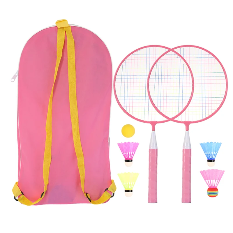 1 Pair Sport Badminton Rackets Sports Cartoon Suit Toys For Youth Kid Boys Girls 