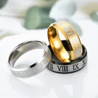 Fashion Mens Ring Wholesale Hot Sale Fashion High Quality Roman Numeral Titanium Stainless Steel Mens Ring
