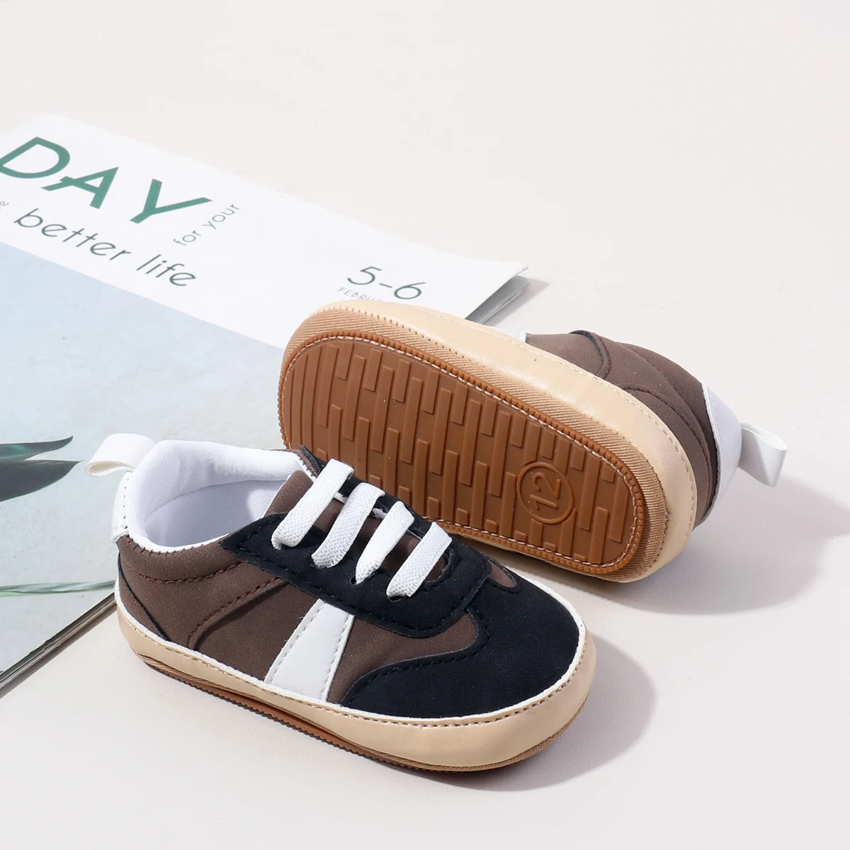 2025 New Designs Lace-up Design Anti-slip Soft Tpr Outsole Baby Boys Shoes Casual Sport Toddler Shoes factory