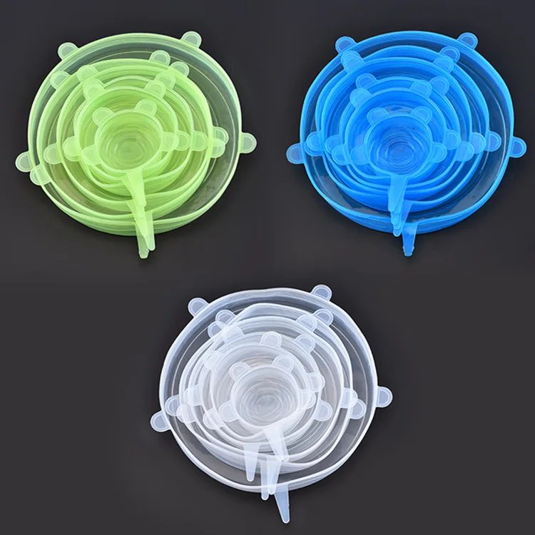 2023 Hot sell Kitchen Food silicone fresh-keeping cover Silicone Stretch Lids Universal Wrap Bowl Pot Lid Silicone Cover set