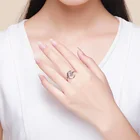 Ring Ring Silver Unique Style Moon Cute Cat Ring 925 Sterling Silver Plated Platinum Open Ring For Girls