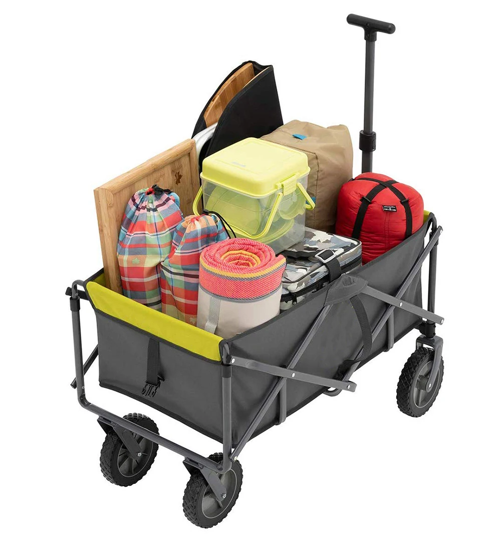 Foldable Trolley Rolling Shopping Cart Collapsible Basket Plastic Picnic Luggage 