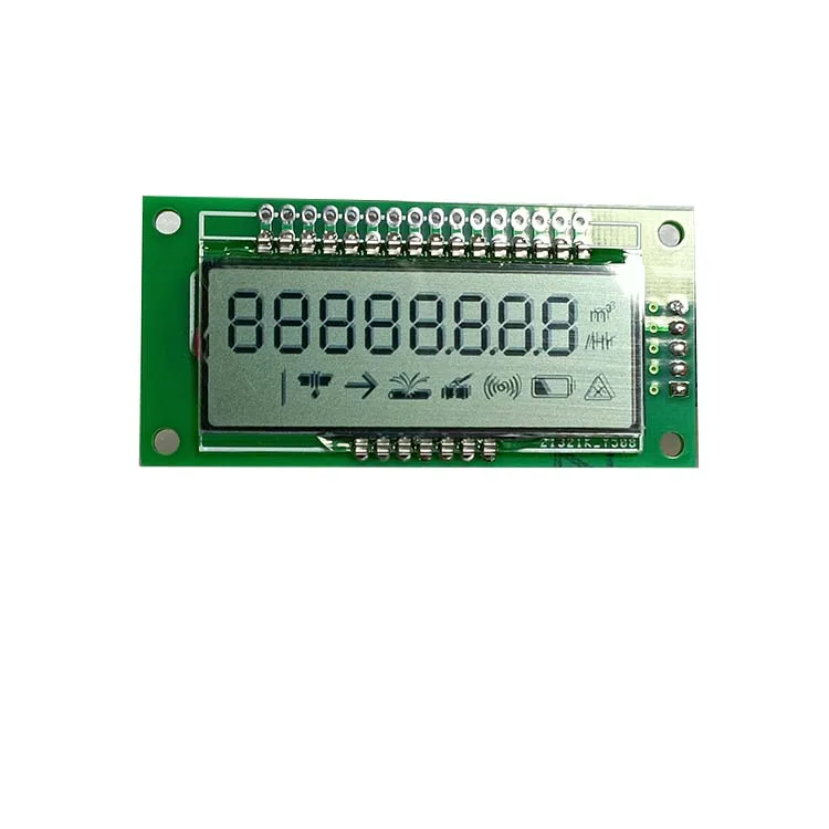 Cooling System Electric Gas Water Flow Heater Indicator Heatmeter Custom Tn Stn Fstn Black Color Va Lcd Display