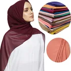 Scarves Islamic Scarf Hijab Wholesale Smooth Soft Scarves Light Weight Casual Veil Muslim Women Cheaper Chiffon Hijab