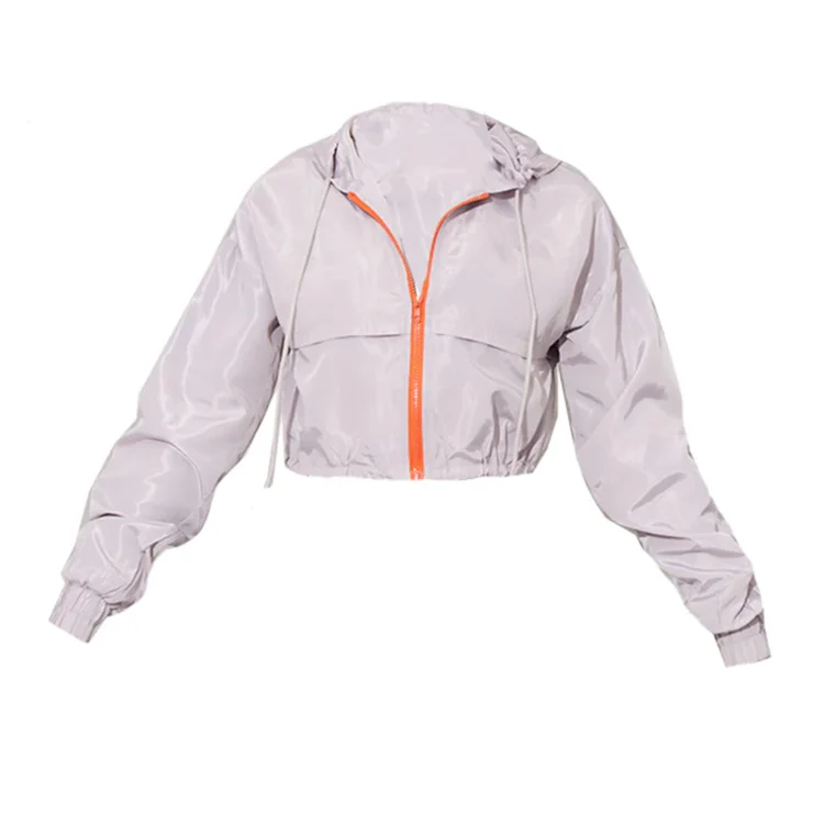 Custom Women Drawstring Zipper Sport 
