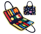 Toy Puzzle Children's Busy Board Portable Children's Educational Felt Toy Clothing Bag Teaching Aids Children's Puzzle