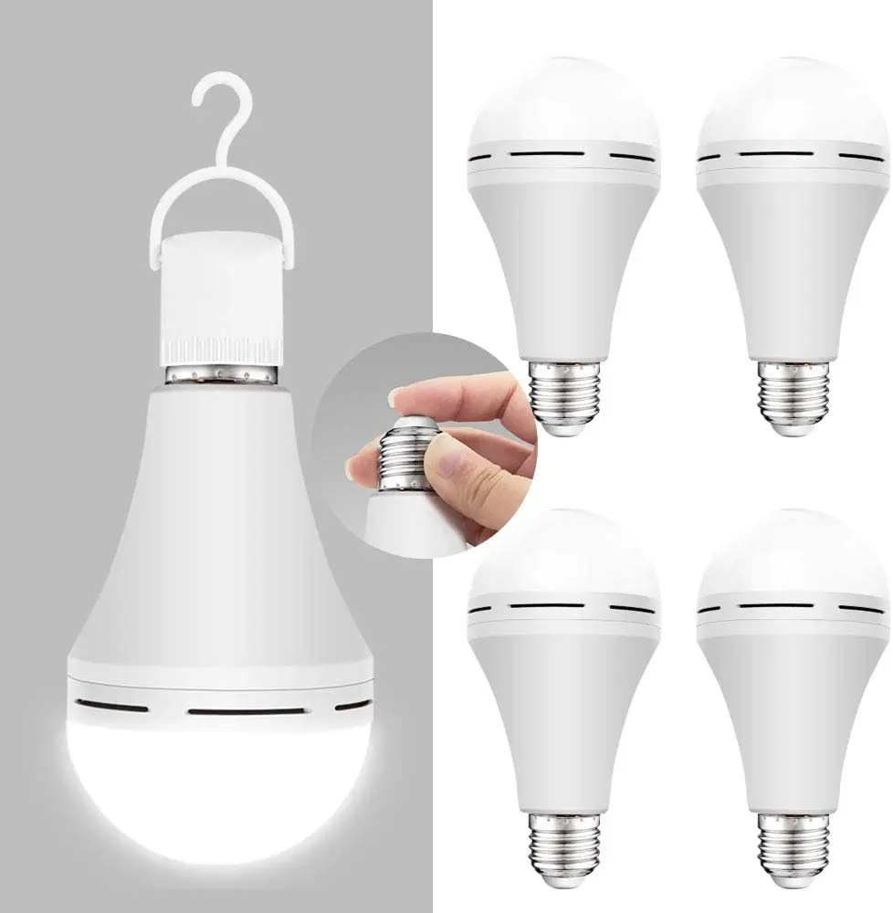 Energy Saving LED Intelligent Emergency Rechargeable Lamps Household Bulb Lights 