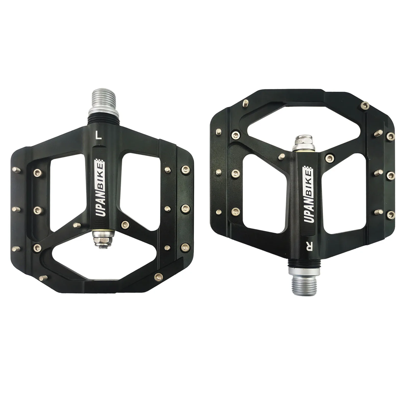 UPANBIKE Mountain Bike Bearing Pedals 9//16 Spindle Aluminum Alloy Flat Platform for BMX MTB Road Bicycle