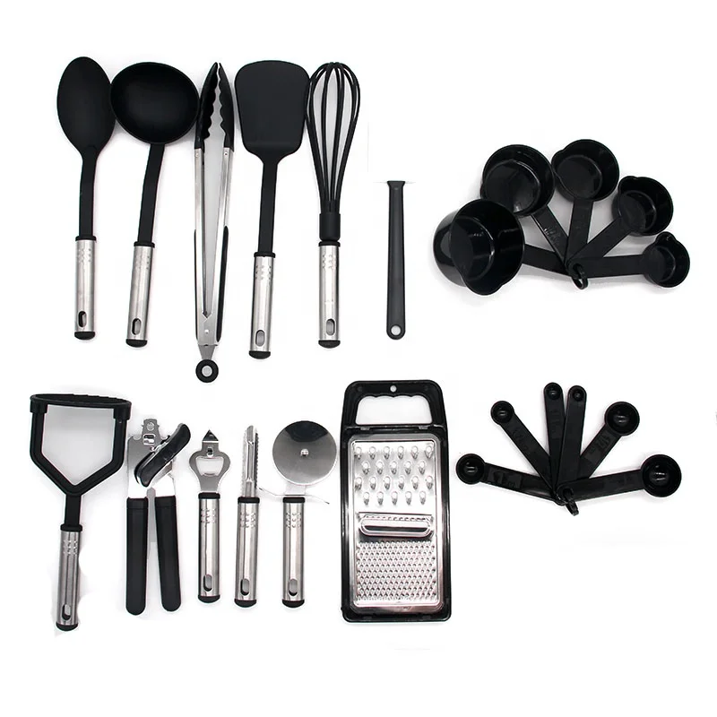 Customized  Cocina  Kitchen Accessories Sets 23pcs Cooking Utensils With Spatula Silicone Non Toxic  Kitchen Tools