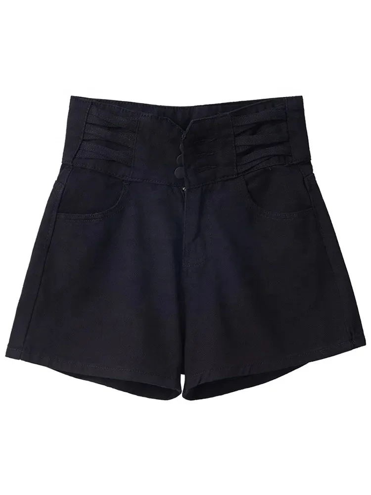 Wholesale black summer half skirt high Fanny pack hip women denim skirt set jeans skirt women