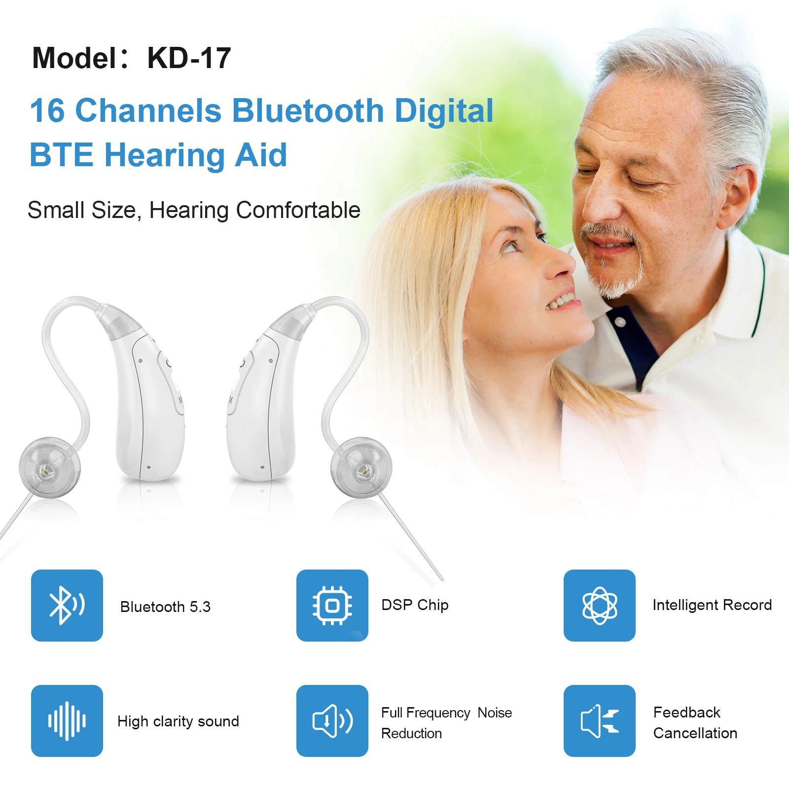 16 Channels Behind The Ear Digital Signal Processing Hearing Aids With