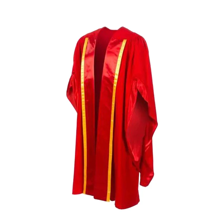 Superior Quality Doctoral Graduation Gowns College Academic Button Sleeve Trim for School Use details