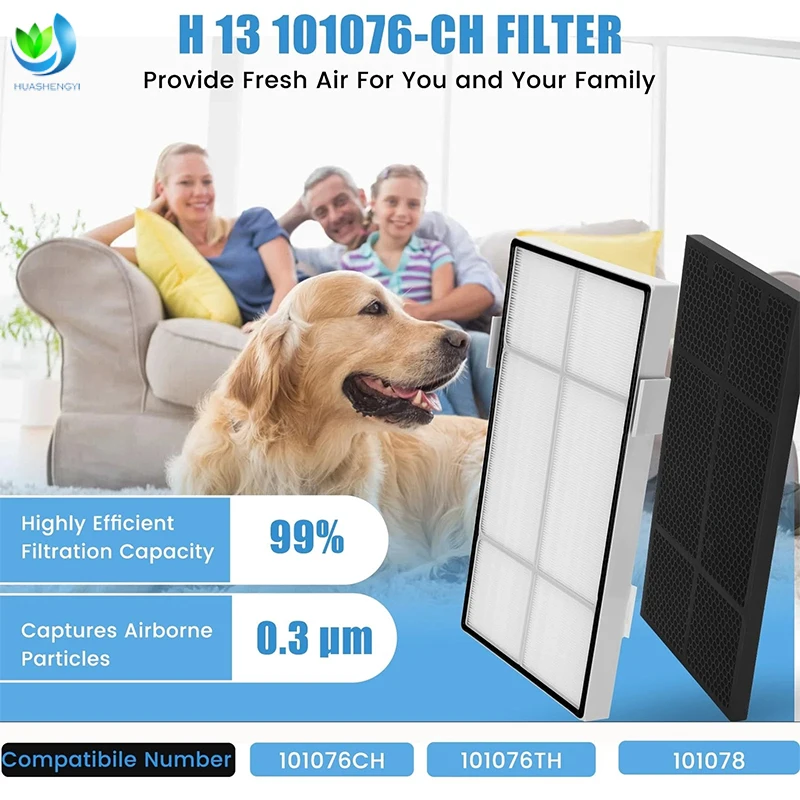 product replacement for 101076 series true h13 filter and honeycomb activated carbon filter for awmay air purifiers 10 1076k 10 3832k-4
