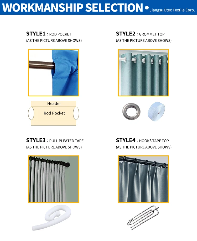 Ready made custom design 100% blackout luxury window curtains for the living room