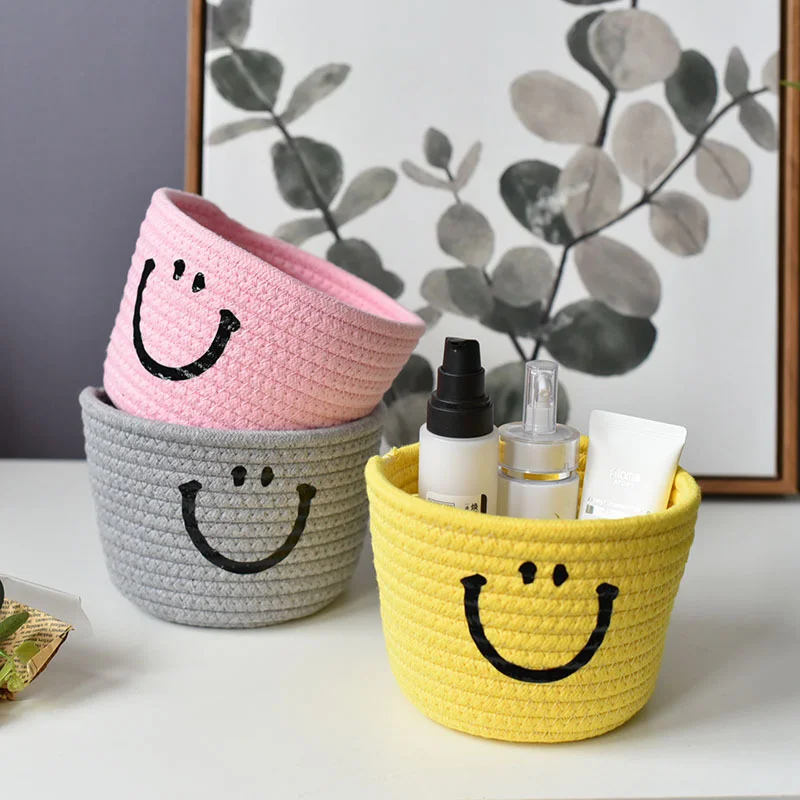 HUAYI cotton rope woven mini food storage basket  for home restaurant hotel