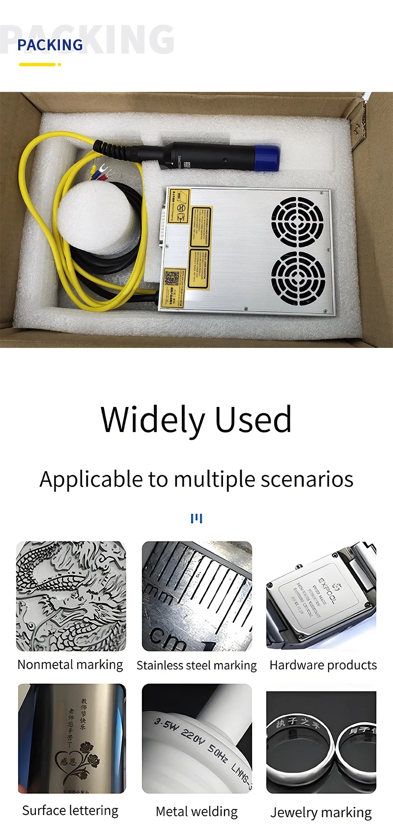 Factory Priced High Performance MAX Fiber Laser Source 20X MAX Laser Source Small Nano Type for Laser Marking 1064nm New