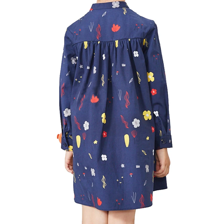 2023 New Summer Cotton Baby Dress Latest Girls Cotton Frock Designs Flower Printed Girl Dress
