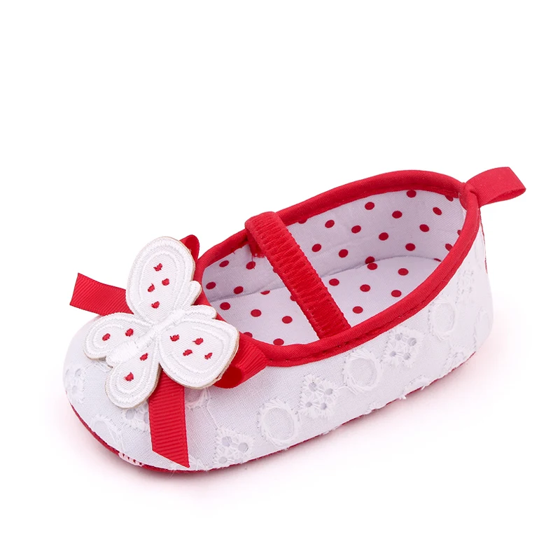 Spring and Autumn New Embroidered butterfly Princess Baby Toddler Shoes for Girls supplier