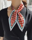 Silk Scarf Scarf New Arrival Women Double Layer Dot Polyester Office Lady Decorative Long Silk Neck Scarf