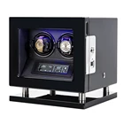 Watch Remote LED Control Double Fingerprint Watch Winder With Vertical Rotor Stop YLK20-002