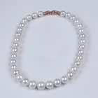 Pearl Necklace Pearl Classical 10-13mm High Quality Edison Shape Natural White Real Pearl Necklace