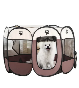 Hot-selling Pet tent Octagonal pet Oxford Cloth outdoor portable foldable cat nest grip-resistant collapsible dog playpen