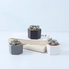 Flower Pot Black Flower Pot Succulents Home Office Desktop Decor Mini Flower Pot