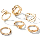 Womens Rings Ringsrings 2021 New Creative Simple Retro Womens Jewelry Chunky 6 Piece Set Rings