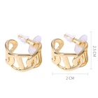 Earrings 14k Real Gold Plated Sexy Wild Jewelry Pendant Fashion Geometric Hoop Earrings For Women