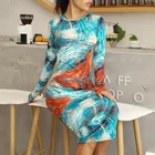 Silk Dress 2021 Fashion Girls Silk Dress Elegant Printed Maxi Bodycon Evening Dress