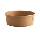 Brown Bowl 100% Eco Friendly Disposable Brown Kraft Paper Salad Bowl With LID From ERDIAN Only Paper Bowl