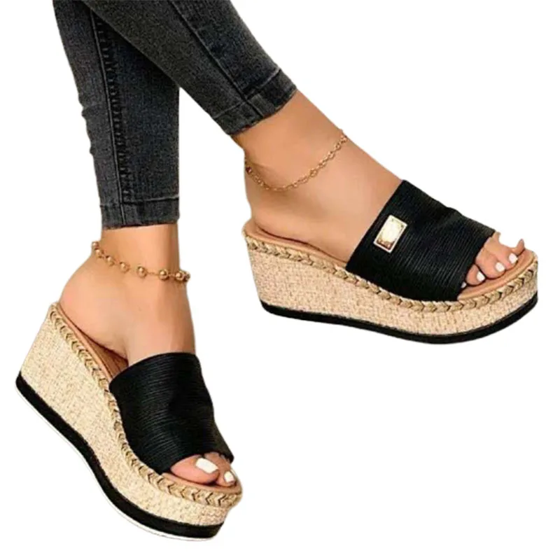 2021 New Women Wedge Heel Sandals Ladies Comfy Platform Sliders Casual Mules  Shoes - Buy Women Wedge Sandals,Comfy Platform Sliders,Casual Mulesshoes  Product on Alibaba.com