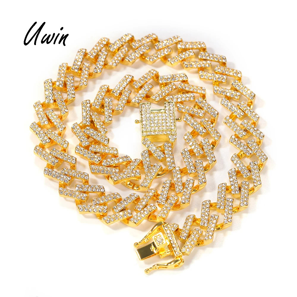 Wholesale 15mm Iced Out Cuban Chain 