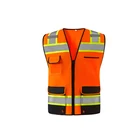 Vest Customized Good Quality Men's Cycling Construction High Visibility Executive Reflective Safety Vest