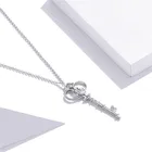 Mother's Qings Custom Jewelry 925 Sterling Silver Picture Key Pendant Necklace For Women Mom Gift Mother's Day
