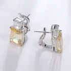 Cz Stone Earring Solid Silver CZ Stone Bling Stud Earring For Wedding