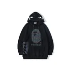 Wholesale Custom Oversize Hoodie Hip Hop Reflective Logo Plus Size Men's Hoodies Street Wear Casual Hoodies