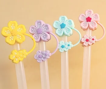 New 3D 10mm Straw Topper Food Grade Silicone Material Daisy straw cover cap  for 30oz/40 oz tumbler