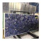 Blue Stone Marble Piece Dark Blue Lapis Savoy Marble Sodalite Decorative Stone Custom Cut Pieces