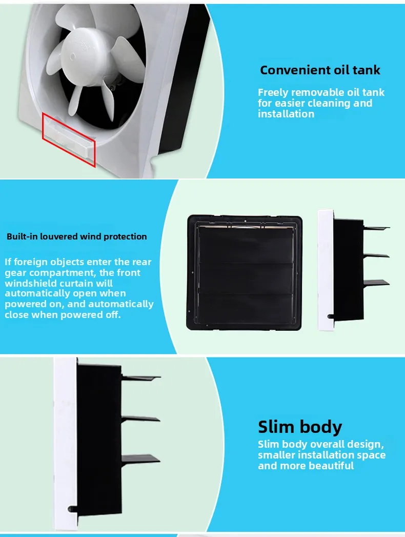 Oil Fume Exhaust Fan, Wall, 220V, 45W(0.06hp) - detail 20