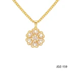 Necklace JXX JDZ-159 Snowflakes Flowers Crystal 24K/18K Gold Plated Africa Necklace Pendant For Jewelry Making